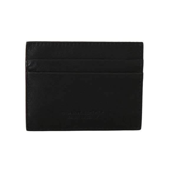 Billionaire Italian Couture Black Leather Cardholder Men's Wallet - Picture 3 of 6
